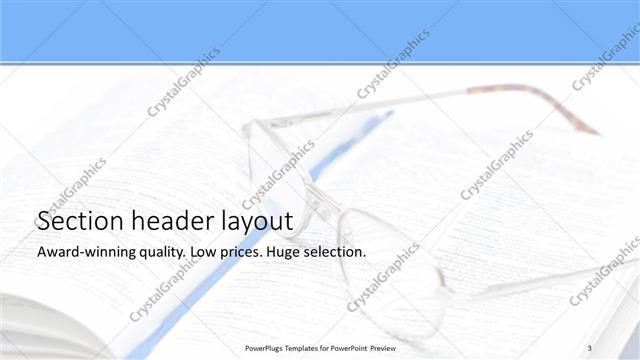 Section Header presentation slide layout