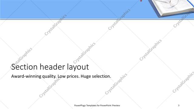 Section Header presentation slide layout