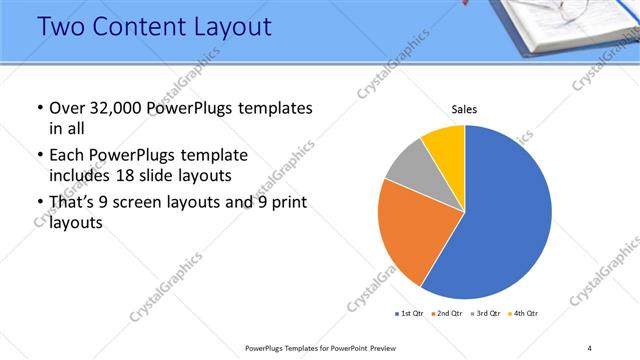 Two Content presentation slide layout