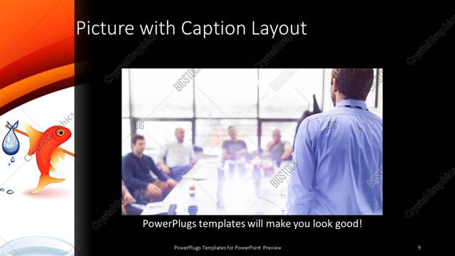 Picture with Caption presentation slide layout