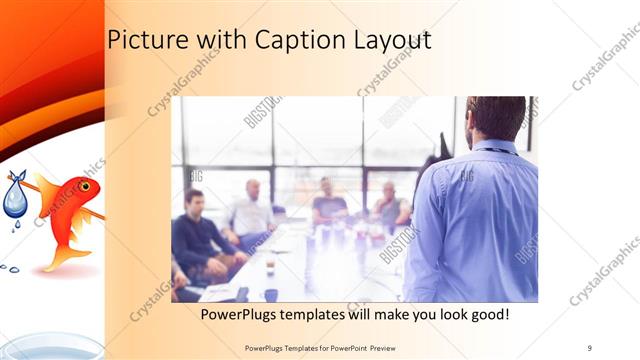 Picture with Caption presentation slide layout
