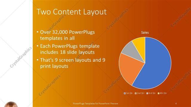 Two Content presentation slide layout