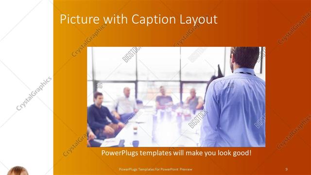 Picture with Caption presentation slide layout