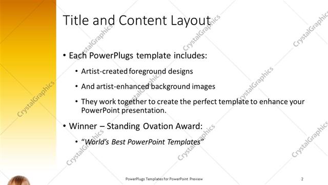 Title and Content presentation slide layout