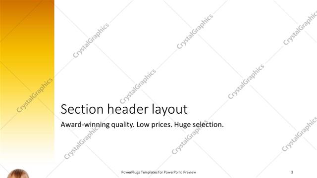 Section Header presentation slide layout