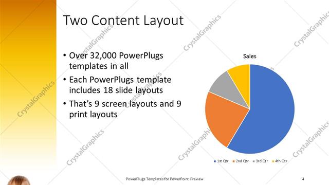 Two Content presentation slide layout