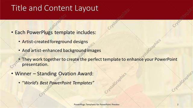 Title and Content presentation slide layout