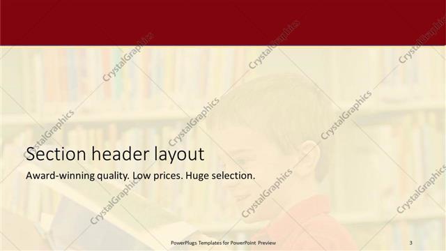 Section Header presentation slide layout