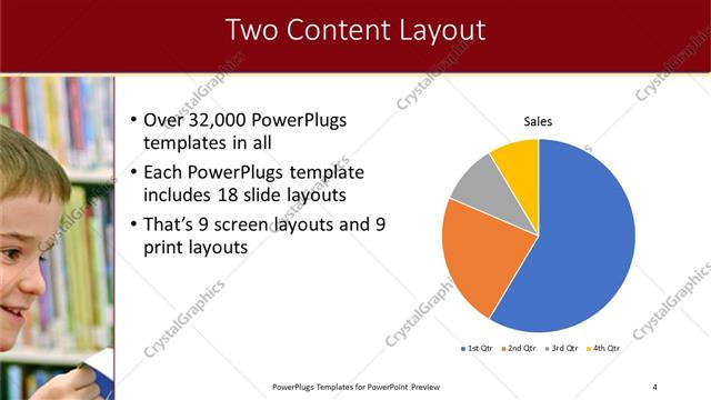 Two Content presentation slide layout