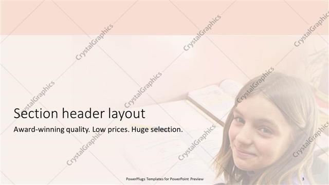 Section Header presentation slide layout