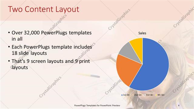 Two Content presentation slide layout