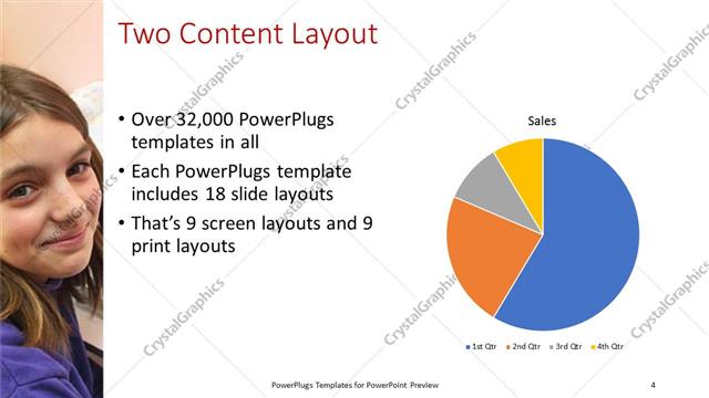 Two Content presentation slide layout