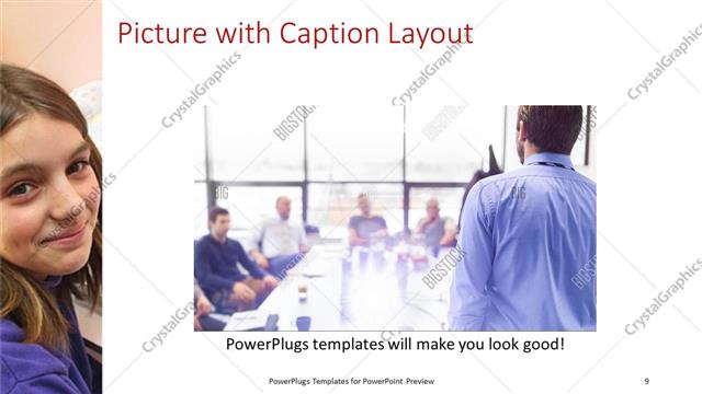 Picture with Caption presentation slide layout