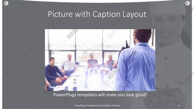 Picture with Caption presentation slide layout