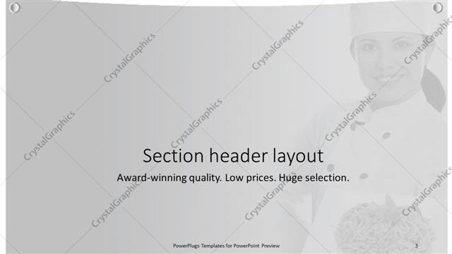 Section Header presentation slide layout
