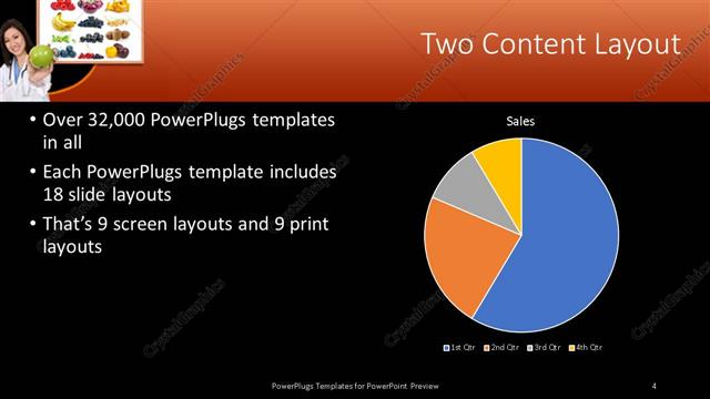 Two Content presentation slide layout