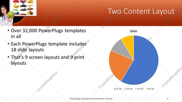 Two Content presentation slide layout