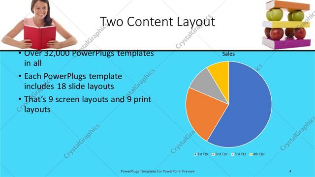 Two Content presentation slide layout
