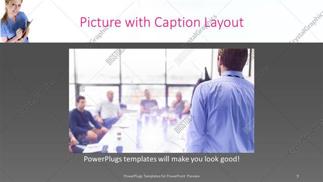 Picture with Caption presentation slide layout