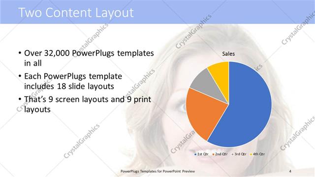 Two Content presentation slide layout