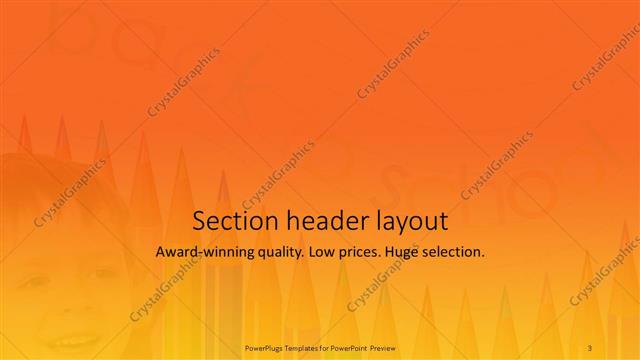 Section Header presentation slide layout