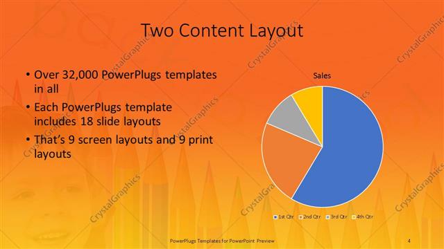 Two Content presentation slide layout