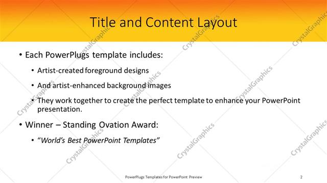 Title and Content presentation slide layout