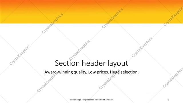 Section Header presentation slide layout