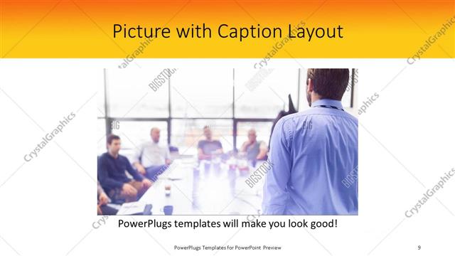 Picture with Caption presentation slide layout