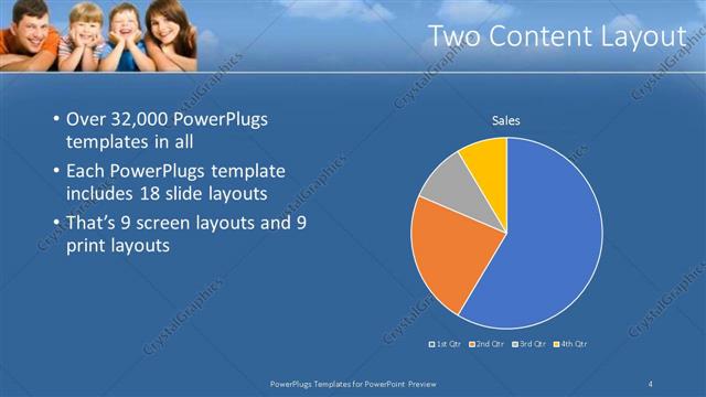 Two Content presentation slide layout
