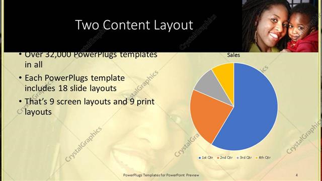 Two Content presentation slide layout