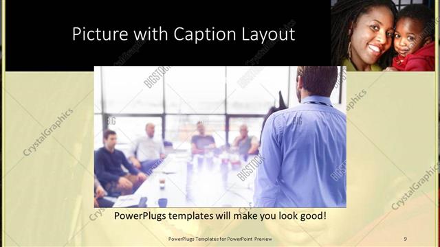 Picture with Caption presentation slide layout