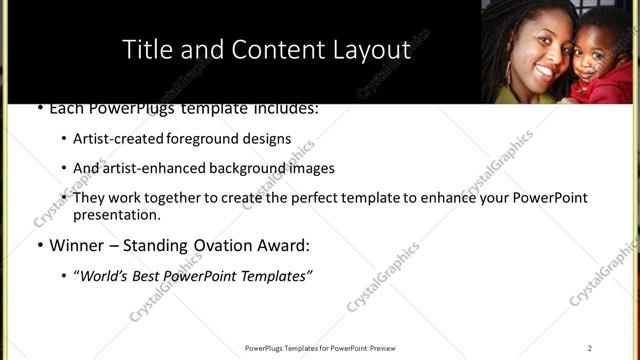 Title and Content presentation slide layout