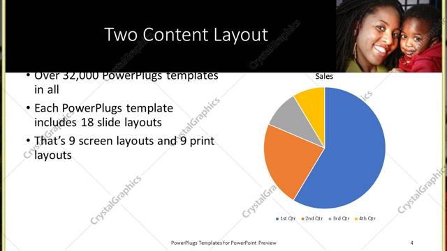 Two Content presentation slide layout