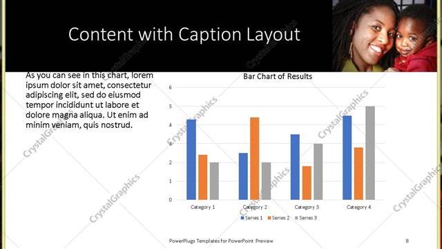 Content with Caption presentation slide layout