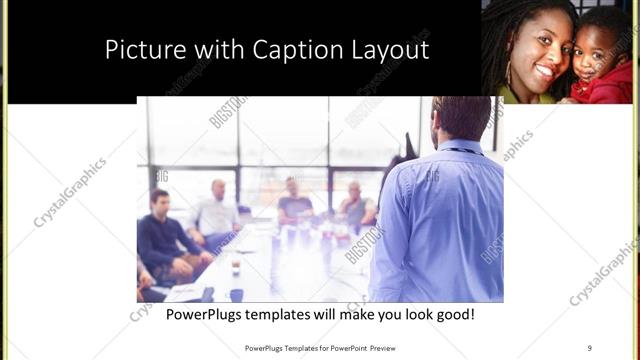 Picture with Caption presentation slide layout