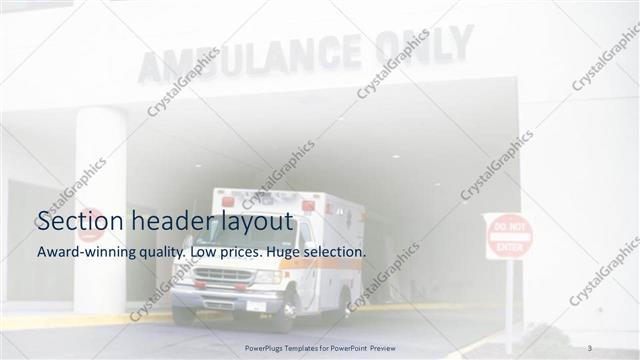 Section Header presentation slide layout