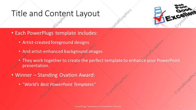 Title and Content presentation slide layout