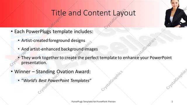Title and Content presentation slide layout