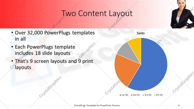 Two Content presentation slide layout