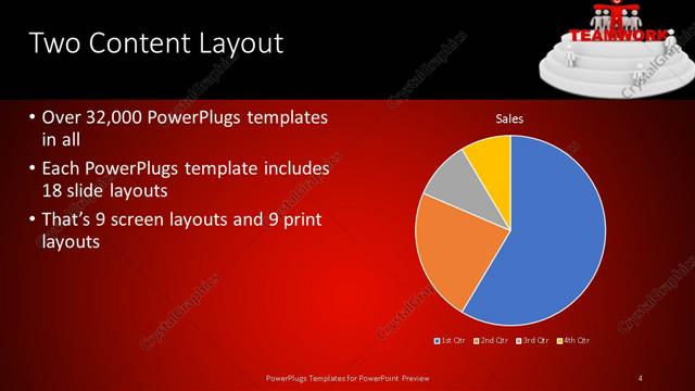 Two Content presentation slide layout