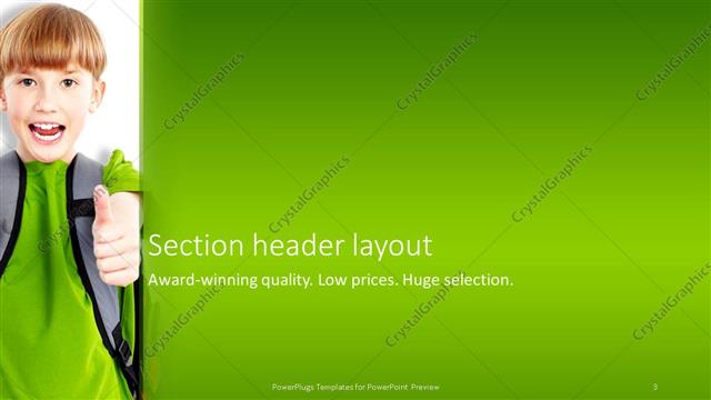 Section Header presentation slide layout