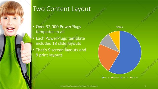 Two Content presentation slide layout