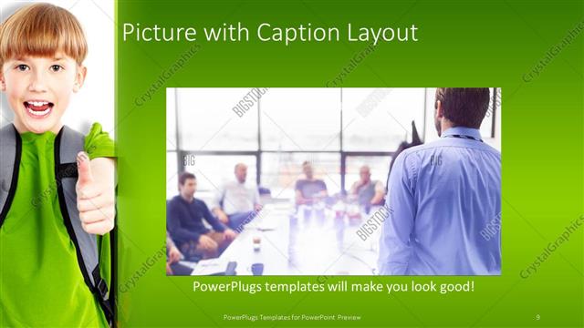 Picture with Caption presentation slide layout