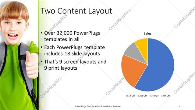 Two Content presentation slide layout
