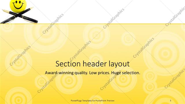 Section Header presentation slide layout