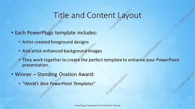 Title and Content presentation slide layout