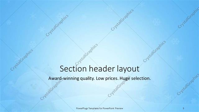 Section Header presentation slide layout
