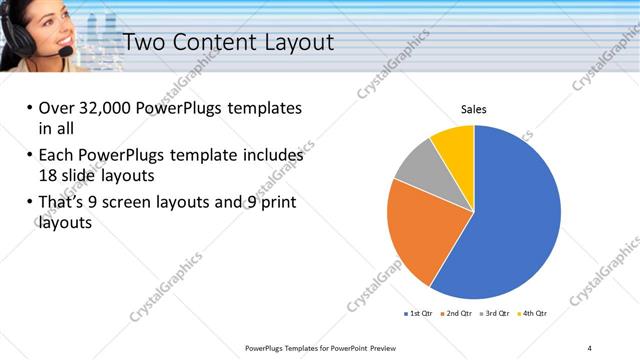 Two Content presentation slide layout