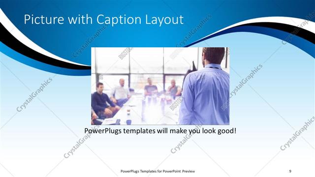 Picture with Caption presentation slide layout
